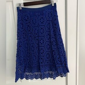 Anthropologie Ella Moss High low Crochet Lace Coquette Skirt S Grannycore Whimsy